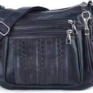 Purses for Women Pocketbooks Soft PU Leather Ladies Crossbody Purse Multi Pocket